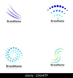 Circle Dots Creative Cool Logo Icon Design Stock Vector