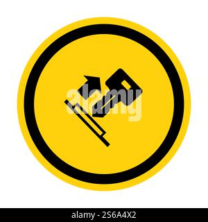Pull Key Symbol Sign Isolate On White Background,Vector Illustration Stock Vector
