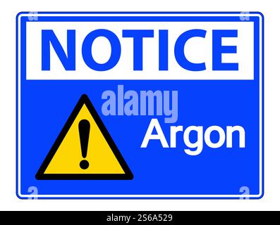 Notice Argon Symbol Sign Isolate On White Background,Vector Illustration Stock Vector