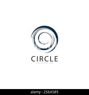 vortex circle logo and symbols template icons Stock Vector