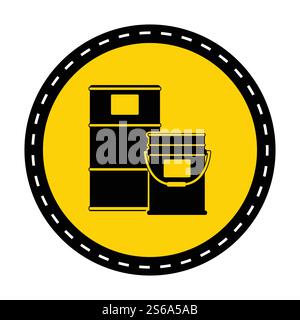 Paint Drum Area Symbol Sign Isolate On White Background,Vector Illustration Stock Vector