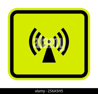 Beware Non-Ionizing Radiation Symbol sign Isolate On White Background,Vector Illustration Stock Vector