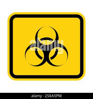 Beware Biological Hazard Symbol Isolate On White Background,Vector Illustration EPS.10 Stock Vector