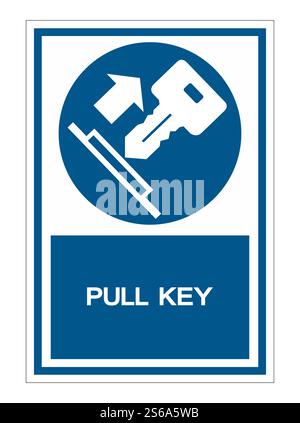 Pull Key Symbol Sign Isolate On White Background,Vector Illustration EPS.10 Stock Vector