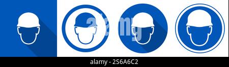 Wear helmet Symbol Sign Isolate on White Background,Vector Illustration Stock Vector