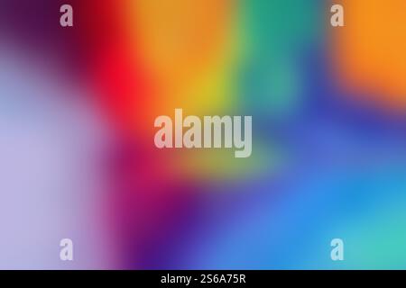 Bright rainbow gradient background. Various bright blurry spots Stock Photo