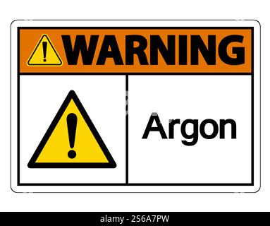 Warning Argon Symbol Sign Isolate On White Background,Vector Illustration Stock Vector