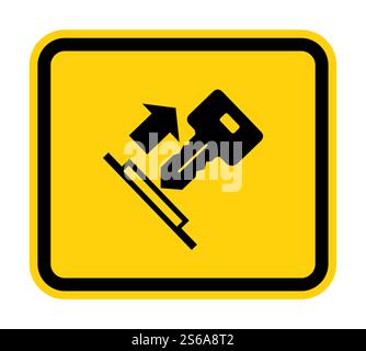Pull Key Symbol Sign Isolate On White Background,Vector Illustration EPS.10 Stock Vector