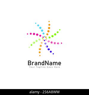 Circle Dots Creative Cool Logo Icon Design Stock Vector