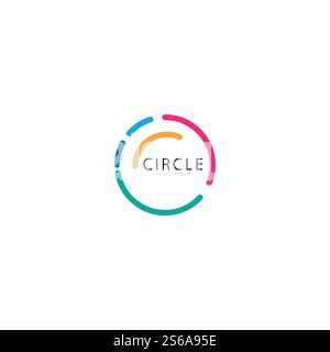 vortex circle logo and symbols template icons Stock Vector
