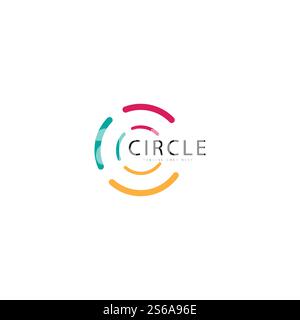 vortex circle logo and symbols template icons Stock Vector