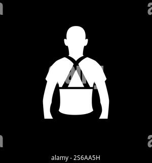 Wear Back Support Symbol Sign Isolate On White Background,Vector ...