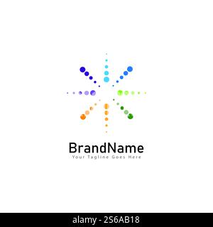 Circle Dots Creative Cool Logo Icon Design Stock Vector