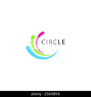vortex circle logo and symbols template icons Stock Vector