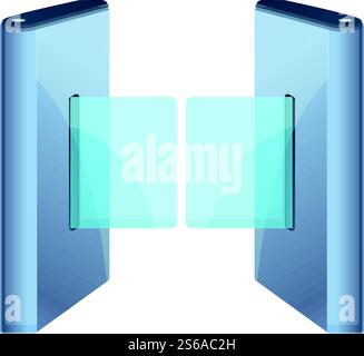 Metro turnstile icon. Cartoon of metro turnstile vector icon for web design isolated on white background. Metro turnstile icon, cartoon style Stock Vector