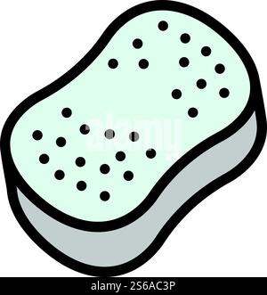 Car wash sponge icon. Outline car wash sponge vector icon for web design isolated on white background. Car wash sponge icon, outline style Stock Vector