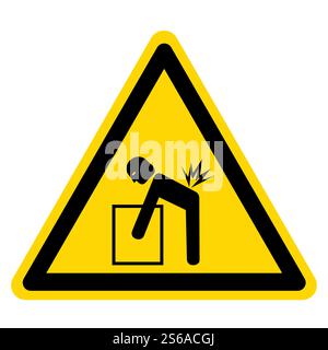 Lifting Hazard Symbol Sign Isolate On White Background,Vector Illustration Stock Vector