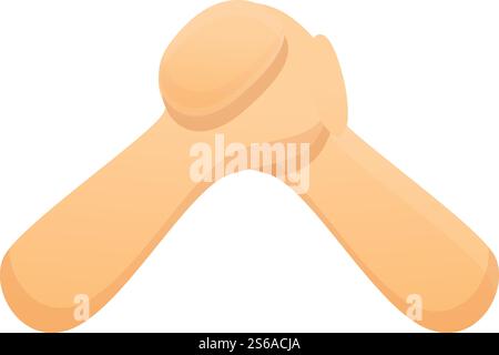 Arm wrestling icon. Cartoon of arm wrestling vector icon for web design isolated on white background. Arm wrestling icon, cartoon style Stock Vector