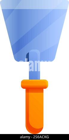 Carpenter trowel icon. Cartoon of carpenter trowel vector icon for web design isolated on white background. Carpenter trowel icon, cartoon style Stock Vector