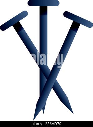 Blacksmith nails icon. Cartoon of blacksmith nails vector icon for web design isolated on white background. Blacksmith nails icon, cartoon style Stock Vector