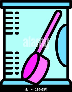 Baby food box icon. Outline baby food box vector icon for web design isolated on white background. Baby food box icon, outline style Stock Vector
