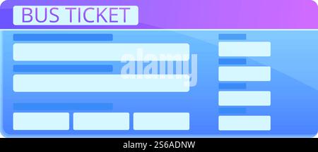 Control bus ticket icon. Cartoon of control bus ticket vector icon for web design isolated on white background. Control bus ticket icon, cartoon style Stock Vector