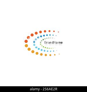 Circle Dots Creative Cool Logo Icon Design Stock Vector