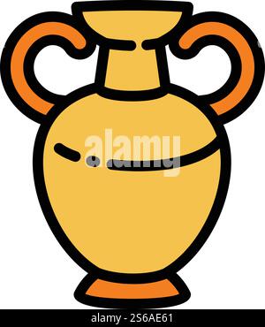 Ancient vase icon. Outline ancient vase vector icon for web design isolated on white background. Ancient vase icon, outline style Stock Vector