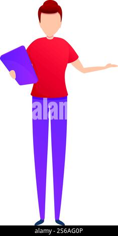 Woman headhunter icon. Cartoon of woman headhunter vector icon for web design isolated on white background. Woman headhunter icon, cartoon style Stock Vector
