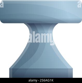Steel anvil icon. Cartoon of steel anvil vector icon for web design isolated on white background. Steel anvil icon, cartoon style Stock Vector