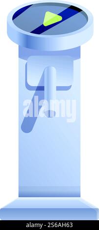 Closed turnstile icon. Cartoon of closed turnstile vector icon for web design isolated on white background. Closed turnstile icon, cartoon style Stock Vector