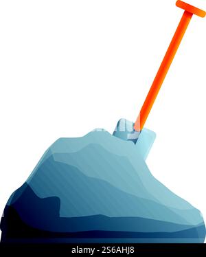 Metallurgy shovel icon. Cartoon of metallurgy shovel vector icon for web design isolated on white background. Metallurgy shovel icon, cartoon style Stock Vector