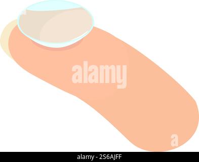 Contact lens icon. Isometric of contact lens vector icon for web design isolated on white background. Contact lens icon, isometric style Stock Vector
