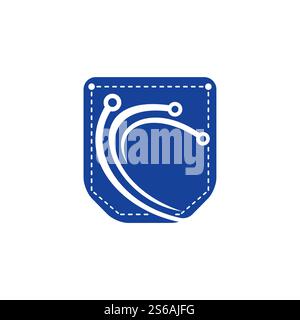 Pocket Technology vector logo design. Stock Vector