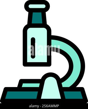 Cell microscope icon. Outline cell microscope vector icon for web design isolated on white background. Cell microscope icon, outline style Stock Vector