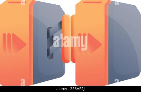 Turnstile icon. Cartoon of turnstile vector icon for web design isolated on white background. Turnstile icon, cartoon style Stock Vector