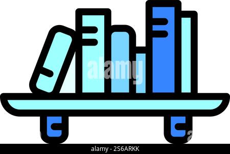 Room book shelf icon. Outline room book shelf vector icon for web design isolated on white background. Room book shelf icon, outline style Stock Vector