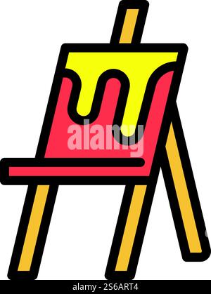 Museum easel icon. Outline museum easel vector icon for web design isolated on white background. Museum easel icon, outline style Stock Vector