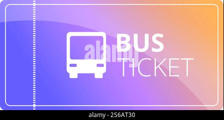 Public bus ticket icon. Cartoon of public bus ticket vector icon for web design isolated on white background. Public bus ticket icon, cartoon style Stock Vector