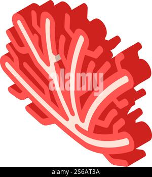 marine seaweed branch isometric icon vector. marine seaweed branch sign. isolated symbol illustration. marine seaweed branch isometric icon vector illustration Stock Vector