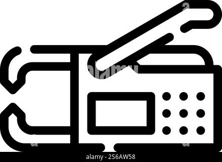 spot welding line icon vector. spot welding sign. isolated contour symbol black illustration. spot welding line icon vector isolated illustration Stock Vector