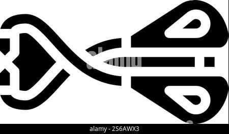 dog nail clipper glyph icon vector. dog nail clipper sign. isolated contour symbol black illustration. dog nail clipper glyph icon vector illustration Stock Vector