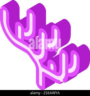 marine coral isometric icon vector. marine coral sign. isolated symbol illustration. marine coral isometric icon vector illustration isolated Stock Vector