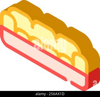 dog bed couch isometric icon vector. dog bed couch sign. isolated symbol illustration. dog bed couch isometric icon vector illustration Stock Vector