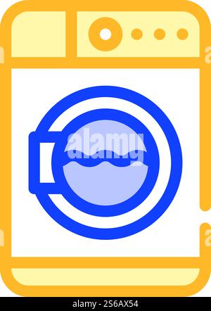 laundry machine color icon vector. laundry machine sign. isolated symbol illustration. laundry machine color icon vector isolated illustration Stock Vector