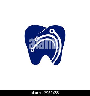 Dental tech vector logo design. Dental repair logo template. Stock Vector
