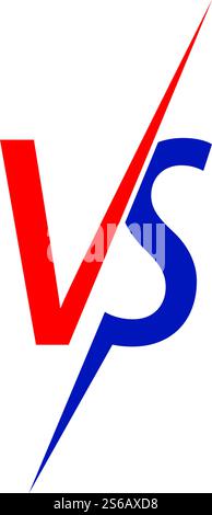 Versus text or vs letter vector design Stock Vector