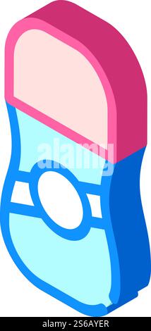 antiperspirant bottle isometric icon vector. antiperspirant bottle sign. isolated symbol illustration. antiperspirant bottle isometric icon vector illustration isolated Stock Vector