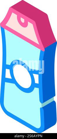 shampoo bottle isometric icon vector. shampoo bottle sign. isolated symbol illustration. shampoo bottle isometric icon vector illustration isolated Stock Vector