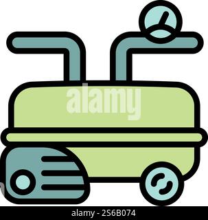 Pool compressor icon. Outline pool compressor vector icon for web design isolated on white background. Pool compressor icon, outline style Stock Vector